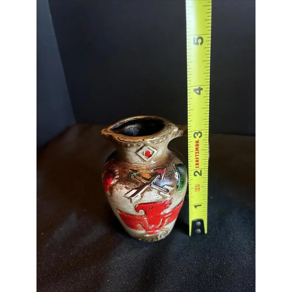 Vintage Little Thunderbird Native American pitcher jug small with Indian Symbols
